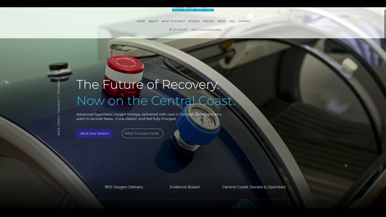 Coast Oxygen website preview